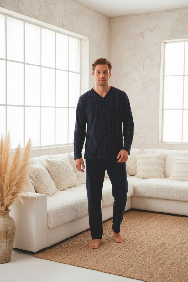 Pijama Barbat Berfin Batal cu Nasturi 3011