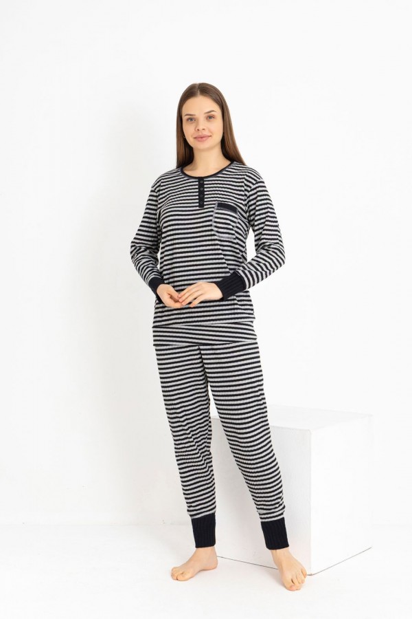 Pijama Dama Berfin Fitil-RIBANA - Cod:301 Gri
