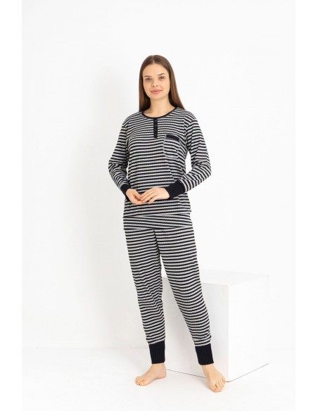 Pijama Dama Berfin Fitil-RIBANA - Cod:301 Gri