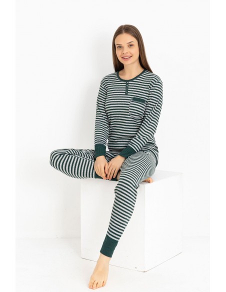 Pijama Dama Berfin Fitil-RIBANA - Cod:302 Verde