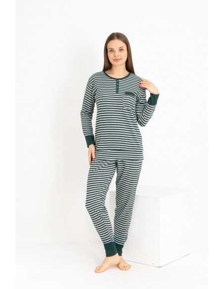 Pijama Dama Berfin Fitil-RIBANA - Cod:302 Verde