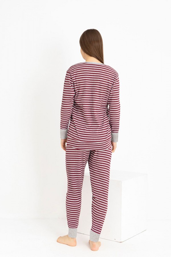 Pijama Dama Berfin Fitil-RIBANA - Cod:302 Grena 2